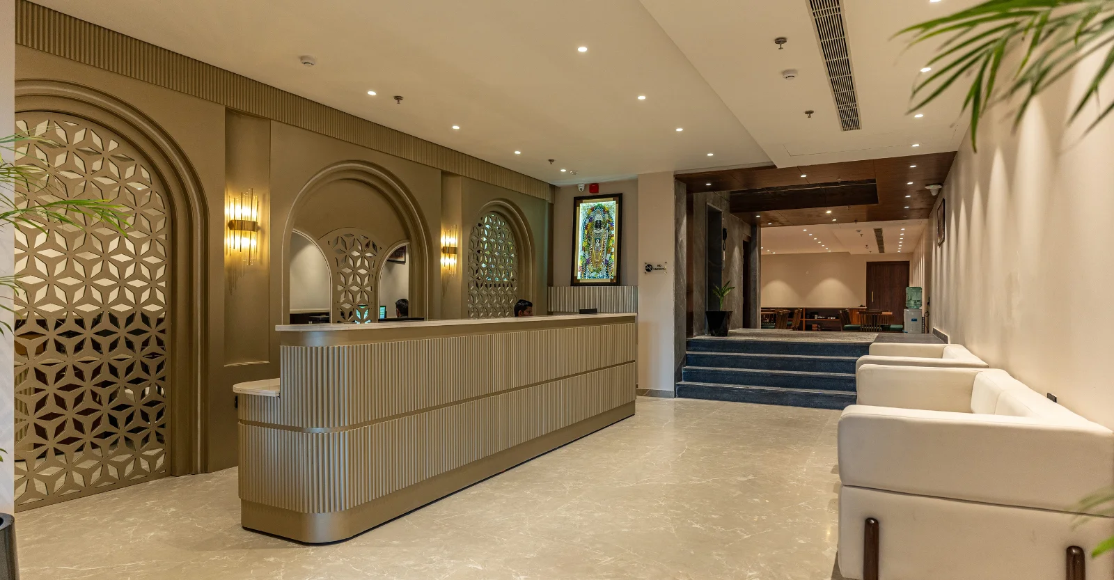 Reception area of Hotel City Klyde Inn in Amritsar