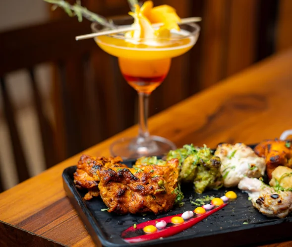 Delicious Indian curries served at Hotel City Klyde Inn rooftop restaurant near Golden Temple Amritsar