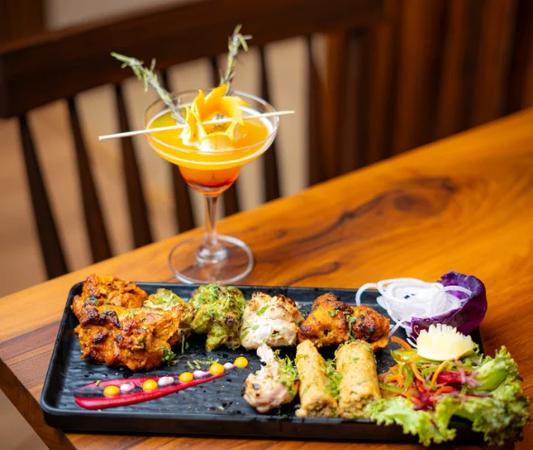 Delicious Indian curries served at Hotel City Klyde Inn rooftop restaurant near Golden Temple Amritsar