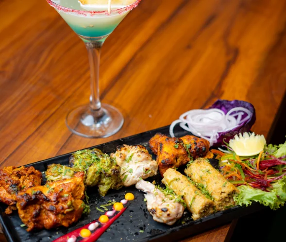 Delicious Indian curries served at Hotel City Klyde Inn rooftop restaurant near Golden Temple Amritsar