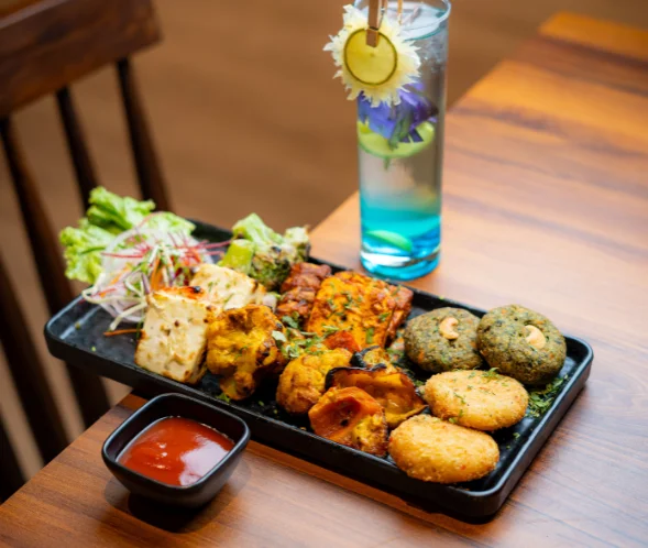 Delicious Indian curries served at Hotel City Klyde Inn rooftop restaurant near Golden Temple Amritsar