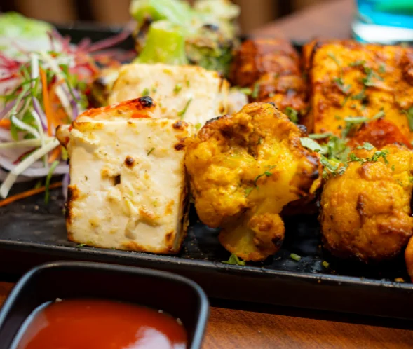 Delicious Indian curries served at Hotel City Klyde Inn rooftop restaurant near Golden Temple Amritsar